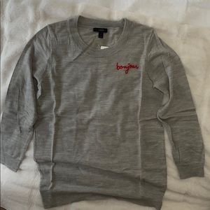 J Crew “Bonjour” sweater